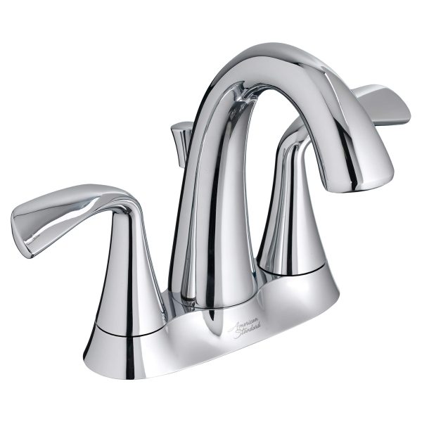 American Standard 7186201.002 Fluent 4" Centerset Bathroom Faucet with Metal Speed Connect Drain, Polished Chrome