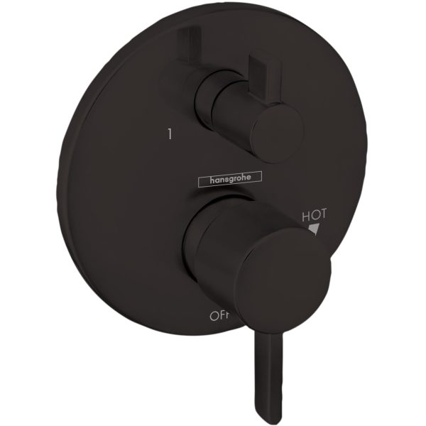 hansgrohe Ecostat E Modern Premium Volume and Auto Temperature Control 2-Handle Thermostatic Shower Valve Trim in Chrome, 15707001